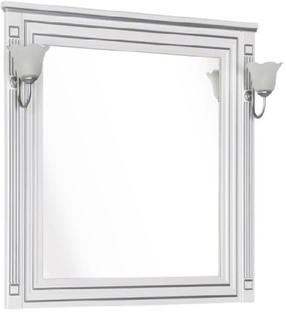 Зеркало Aquanet Паола 90 181769 Белое серебро